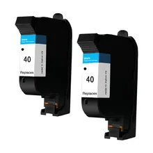 2PK Black 51640A Ink Cartridges Compatible For HP40 40 Designjet 488CA 650c 1200C 230 250c 330 350c 430 Printer Inkjet