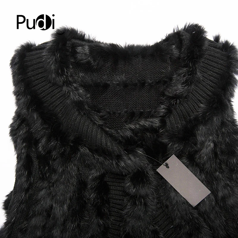 Lapin Couleur Nouveau Vestes Fourrure Noir Gilets Vt7016 Style Tricoté Gilet Femmes Réel De Veste OfwPxXwB8