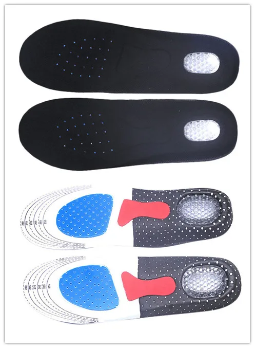 1Pair Gel Insoles Insert Cushion For Men Women Foot Massage Unisex Orthotic Arch Shoe Pad Massage Free Size High Quality New