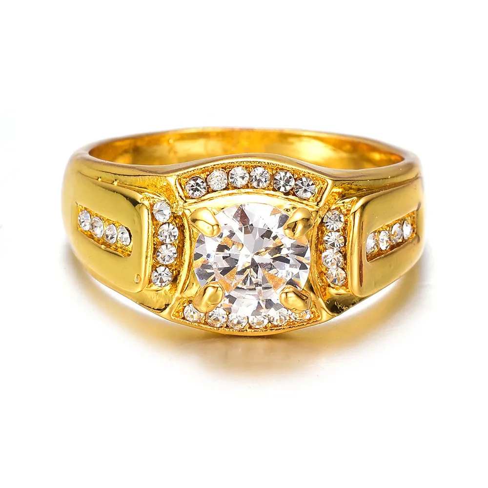Хип хоп Bling Iced из микро проложить хрустальный звон большой камень CZ любителей