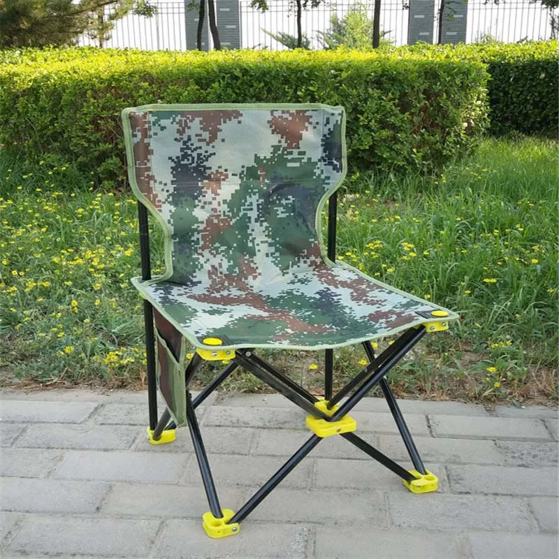 Camouflage Рыболовное снаряжение для отдыха, рыболовное кресло, складное, четыре угла, переносное, рыболовное кресло, Маленький Стул - Цвет: Camouflage