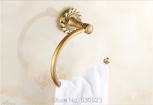 Newly US Free Shipping Traditional Antique Brass Bathroom Towel Ring Rack Bath Towel Holder Shelf Wall