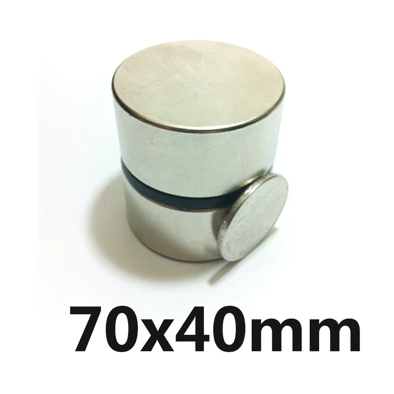 

1pcs Neodymium magnet 70x40 N35 Super strong round magnet Rare Earth NdFeb N35 70*40mm strongest permanent powerful magnetic