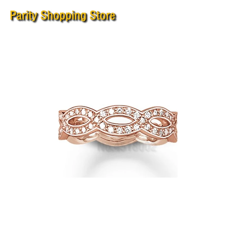 RS1187 Rose Gold Wave Ring Euro-American style Glam And Soul Good Jewerly For Men Women 2015 Ts Gift In 925 Sterling silver | Украшения и