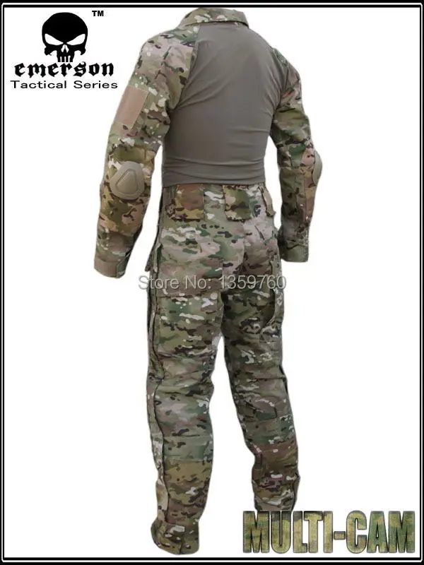 EMERSON боевая рубашка BDU, штаны и колодки, Боевая форма, Тактическая Военная униформа, Мультикам, военная камуфляжная форма BD2711