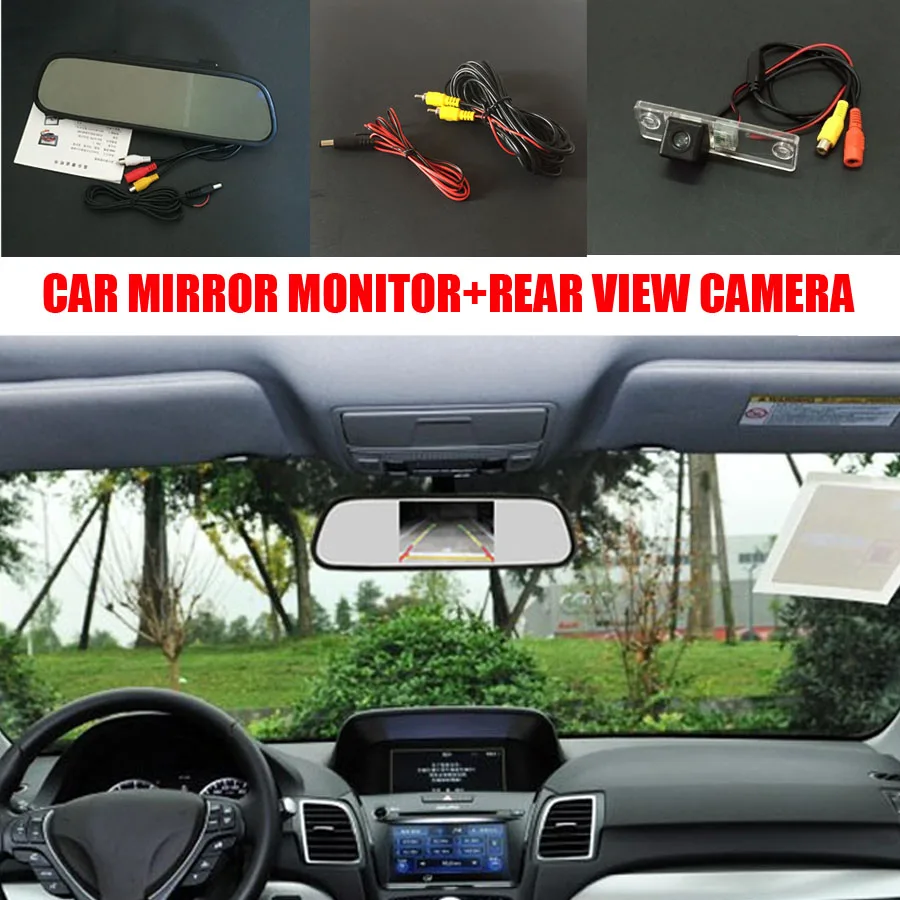 

5'' TFT LCD Auto Car Rear View Mirror Monitor + Car Rear View Reverse Camera For Toyota 4Runner SW4 / Hilux Surf 2002~2012