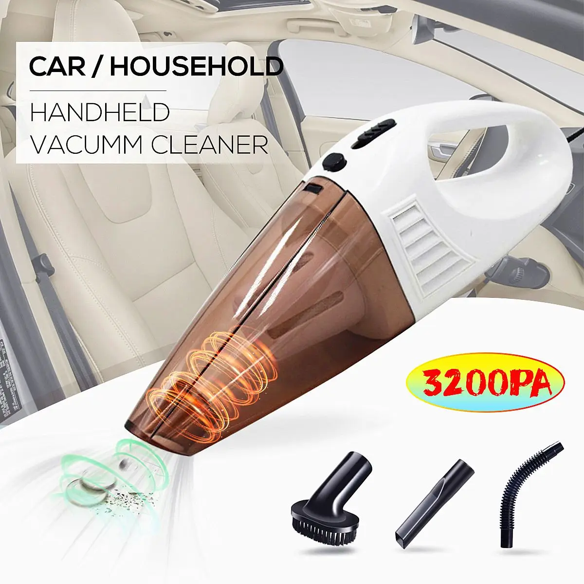

12V 100W Car Home Dual-use High Power Portable Car Vacuum Cleaner