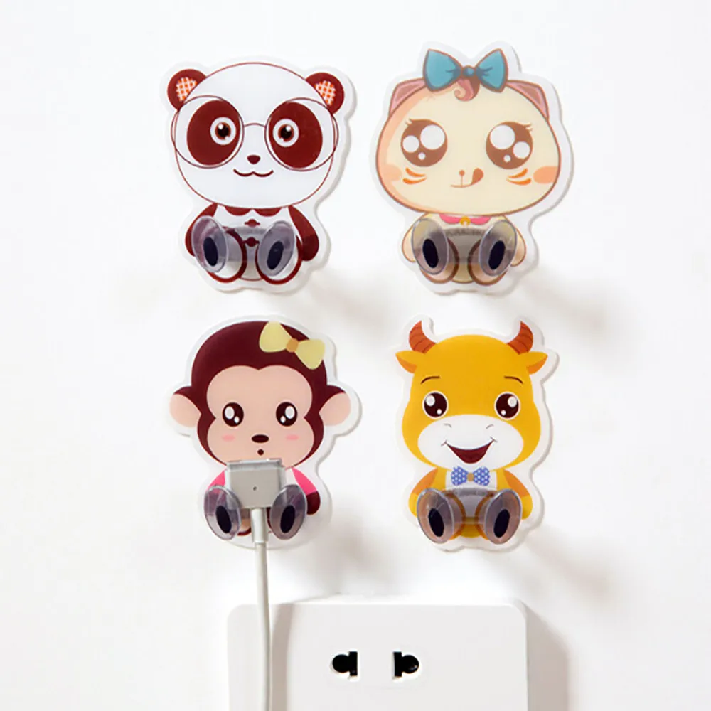 

Cartoon Animal Cute Sucker Toothbrush Wall Holder Suction Cup Bathroom Socket hook strong hook home decoration accessories