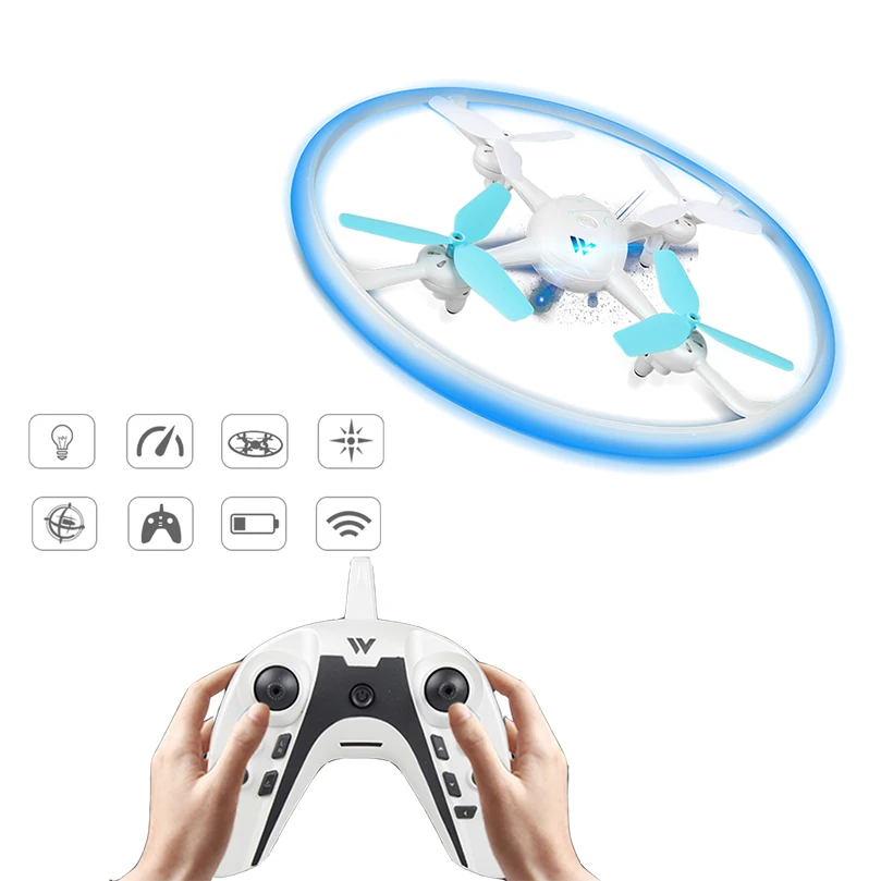 

ATTOP W3 2.4Ghz 4CH 0.3MP HD Camera Wifi FPV Drone with LED Light Altitude Hold G-sensor One Key Return RC Quadcopter Drone