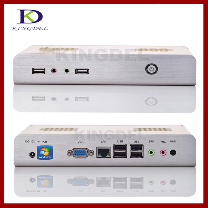 KINGDEL Thin Client Computer, Mini PC,PC station with Intel N270 1.60Ghz Dual Core, 2GB RAM, 32GB SSD, 32 Bit, 720P HD, 3D Games