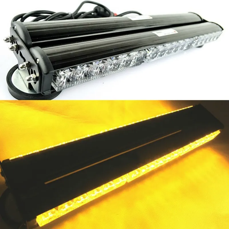 XT AUTO LED Rooftop Emergency Strobe Lights 36 Watts 36 LED Law Enforcement Safety Hazard Warning Light Bar Lamp with Magnetic Base for Truck Car Trailer Snow Plow Construction Vehicles Amber Yellow 
