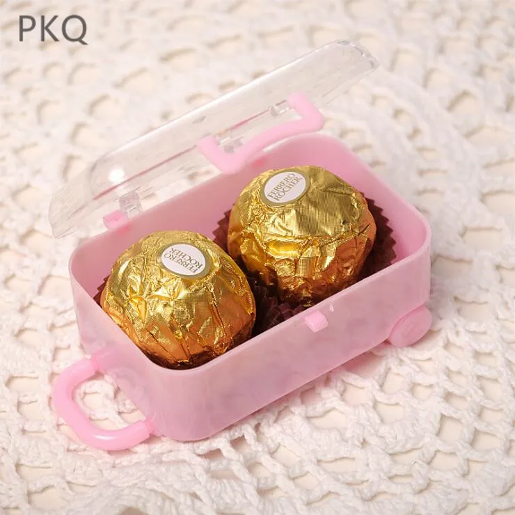 24pcs Luggage Shape Candy Box Creative Plastic Gift Box Kid's Party Festival Decoration Chocolate Box 24pcs Luggage Shape Candy Box Creative Plastic Gift Box Kid's Party Festival Decoration Chocolate Box