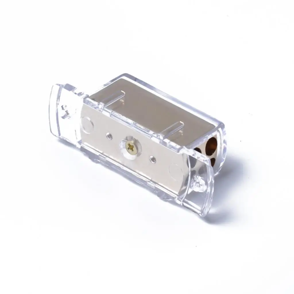 4-Way 1X 4AWG Input 4X 8AWG Output Power/Ground Cable Splitter Distribution Block Caja de distribucion bloc 