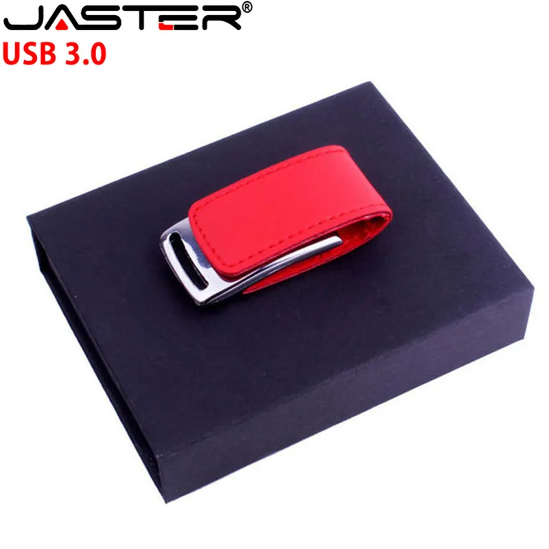 JASTER USB 3,0 Модный креативный 4-цветный кожаный USB+ коробка реальная емкость 4 ГБ 8 ГБ 16 ГБ 32 ГБ 64 ГБ USB флеш-накопитель