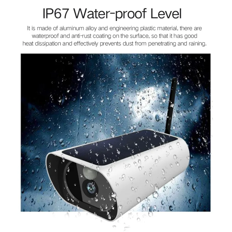Y9 Wireless GSM 4G SIM Card Solar Powered Surveillance Camera for Outdoor Indoor Security Full HD 1080P Bullet IP Camera