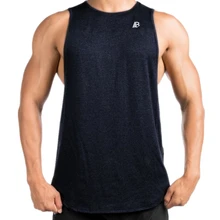 YEMEKE спортивные майки для мужчин Эластичный хлопковый жилет с круглым вырезом тренировочная майка Топ для мужчин рубашки без рукавов Мышцы для мужчин фитнес топы