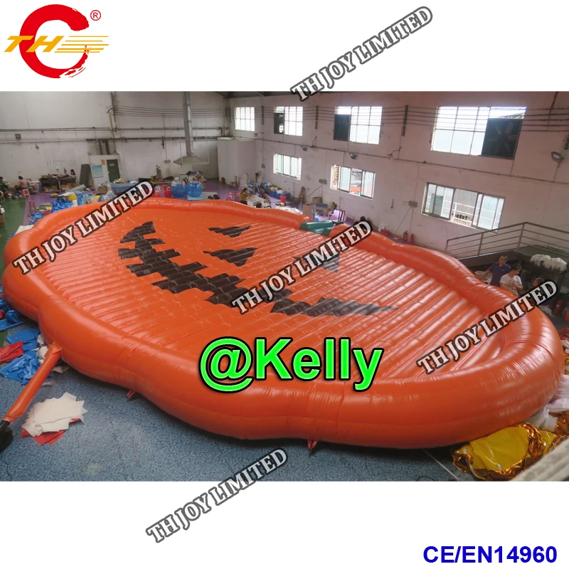 free sea shipping to sea port 20x11m big inflatable pumpkin jump pad