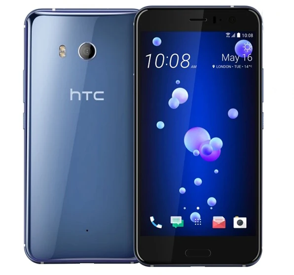 Разблокированный htc U11 GSM 3g 4G 4 ГБ ОЗУ 64 Гб ПЗУ отпечаток пальца NFC Android мобильный телефон Восьмиядерный 5," 12 МП и 16 Мп wifi gps - Color: Light blue