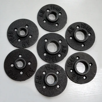 

cast iron pipe flange 6 pcs/lot DN15 /DN20 Iron Flange Seat Classic Casting Iron Flange For 1/2 :3/4 cast iron flanges