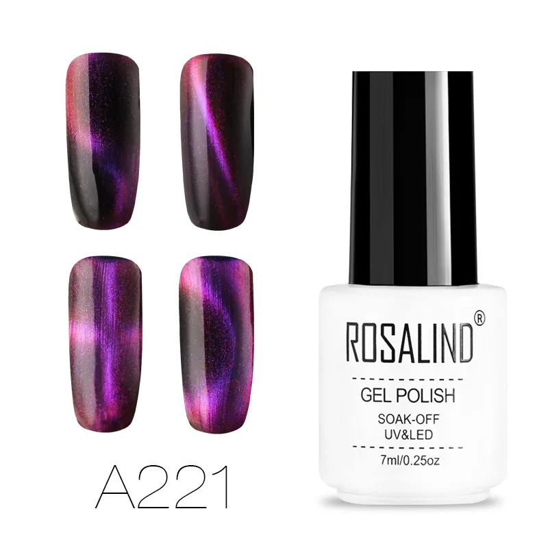 ROSALIND 4D кошачий глаз Гель-лак для ногтей vernis Полупостоянный УФ-лак для маникюрный гель для ногтей праймер верхнее покрытие Гель-лак - Цвет: RCA221