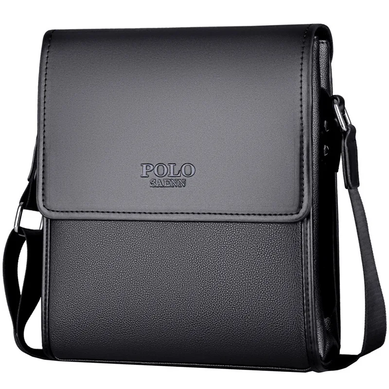 

New Arrival Fashion POLO Business Men Messenger Bags vintage Leather Promotional Crossbody Shoulder Bag Casual Man Handbags