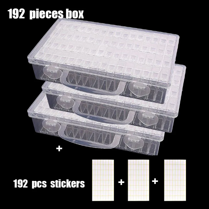 

Diamond Painting Accessories 64 Grid Container Box DIY Diamant Embroidery Mosaic Tools Bead Transparent Plastic Drill Storage