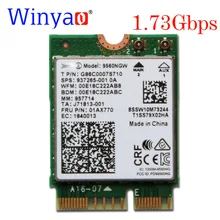 Winyao Dual Band Wireless AC 9560NGW 802.11ac NGFF Key E 2.4G/5G 2x2 WiFi Card Bluetooth 5 For 937265-001 01AX770