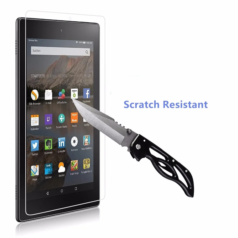 Для Amazon Kindle Fire HD 10(7th Gen) 1" планшет Премиум 0,26 мм толщина закаленного стекла протектор экрана с твердостью 9 H