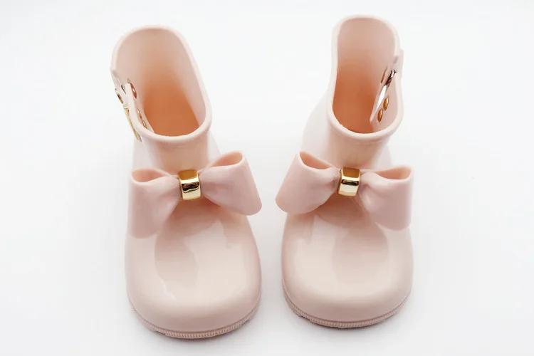 Век От 2 до 6 лет детская одежда с украшением в виде банта для дождливой погоды для девочек желе туфли принцессы Детские Водонепроницаемая Обувь Sapato Feminino