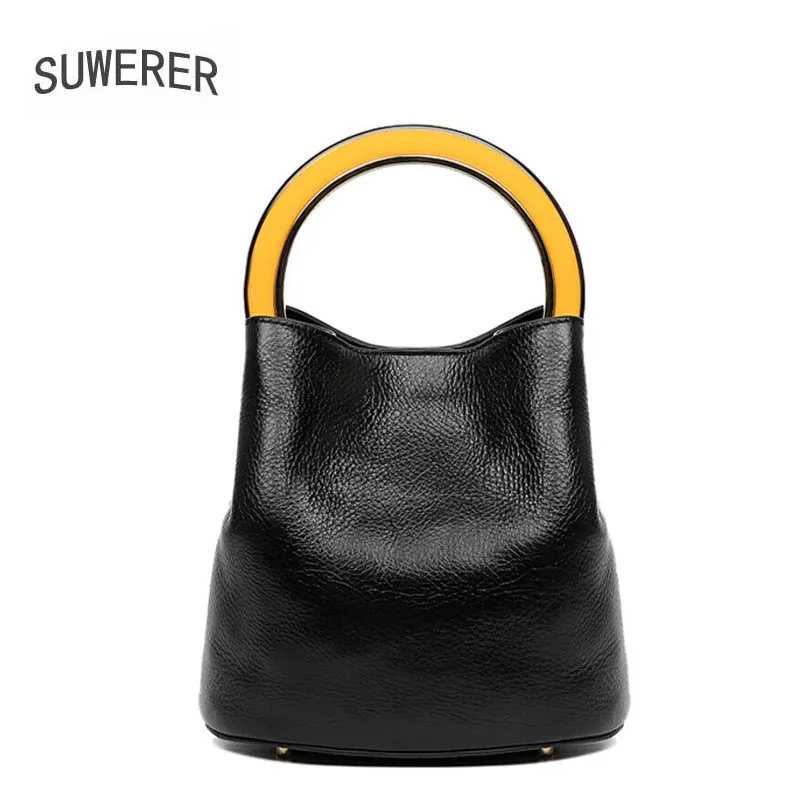 Taschen Eimer Neue Echtem Aus 2019 Leder Flowers Flowers Frauen Blumen Handtaschen blackpurple Suwerer Designer Für Tasche Präge Luxus Kunst Tote Red Zq0xI5w