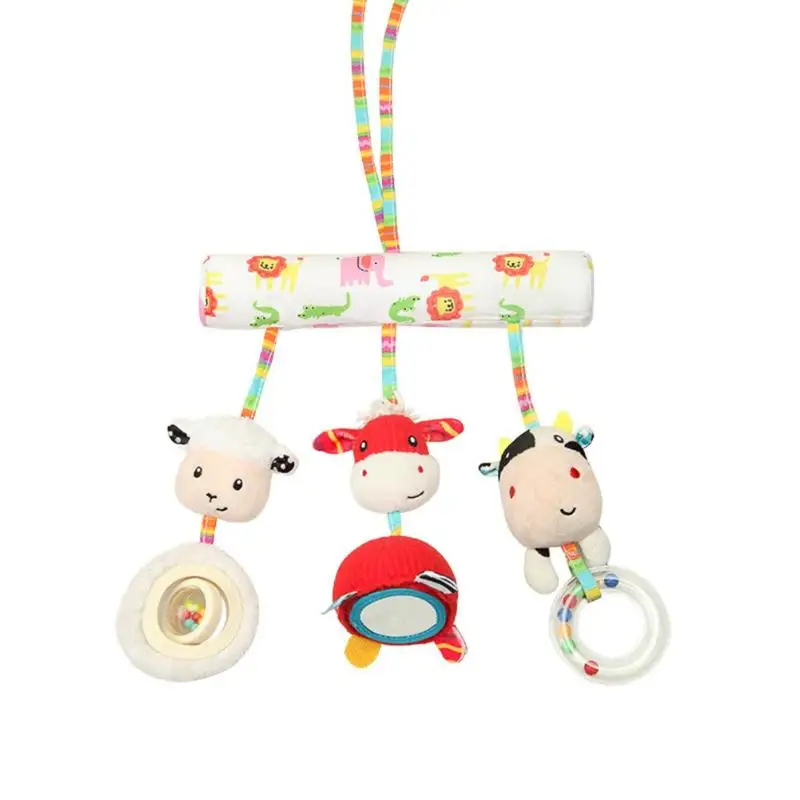washable Newborn Baby Rattles Toys Infant Soft Cartoon Animal Appease Shaking Hanging Toy Kids Stuffed Plush Crib Pendant Toy