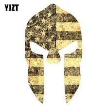 YJZT 8,5 CM * 15,2 CM SPARTAN casco VINTAGE bandera personalidad reflectante Calcomanía para auto, motocicleta partes C1-7016