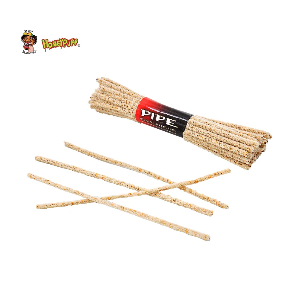 

HONEYPUFF 50pcs / Lot Intensive Cotton Pipe Cleaners Smoking Tobacco Pipe Cleaning 115 MM Soft Unbleached Absorbent Pipe Cleaner