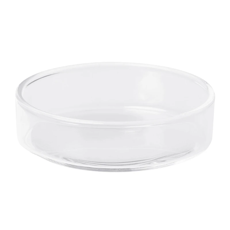

1PCS Clear Glass Shrimp Food Round Dishes Small Fish Feeding Bowl Ornamental Supplies