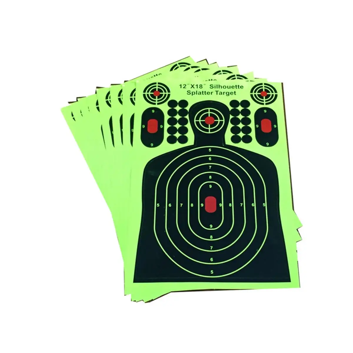 10 шт. наклейки для стрельбы Splatter Targets 12x18 дюймов самоклеющаяся бумага силуэт реактивные наклейки мишень для оружие, ружье