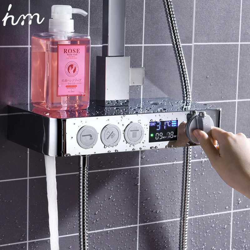  hm In Wall Touch Digital Shower Bath 3 Function Bathroom Shower Set Smart Intelligent Thermostat Wa - 32840014130