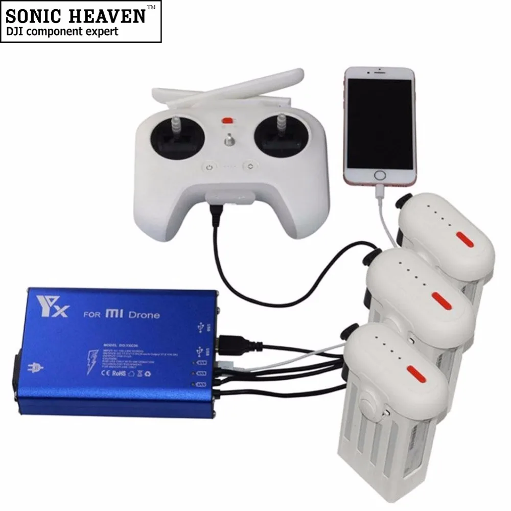 

Mi Drone RC Quadcopter 4k Camera Drone Spare Parts 3in1 Battery & Transmitter Charger for Xiaomi Drone