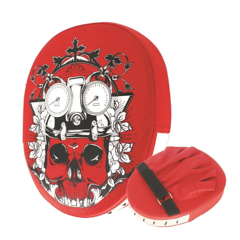 

SUOTF Red Black Skull Ferocious fighting pattern sports PU material hand target mma boxing gloves Tiger Muay Thai glove box pads