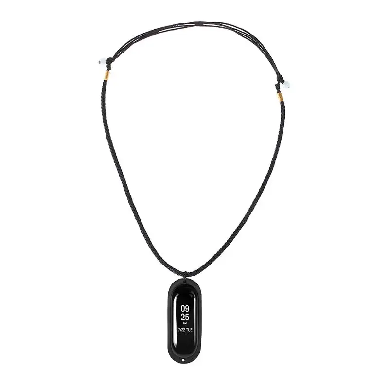 

Double Holes Silicone Case with DIY Necklace Lanyard Decoration for Xiaomi Mi Band 4/3 Pendant Protective Cover Accessories