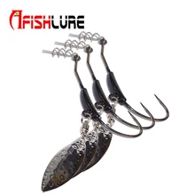Afishlure 3 шт./лот рыболовный крючок с ложкой 2 г/4 г привести голову высокоуглеродистой Сталь рыболовные снасти