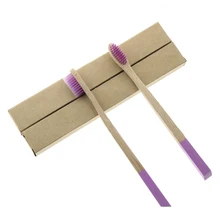 Сертификация FDA 2 шт./компл. 18,5 см Для женщин девочек гигиена полости рта ИНСТРУМЕНТ ровный руль натуральный бамбук материал сертифицирован квалифицирован экспортированный зубная щетка