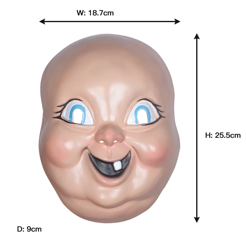 Хэллоуин Карнавал косплей счастливый день смерти убийца пластик полное лицо ПВХ маска с универсальным размером