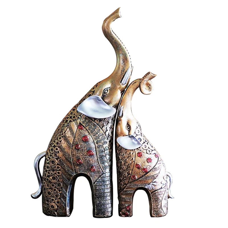 New Style Resin Animal Elephant Figurines Elephant Model Miniatures