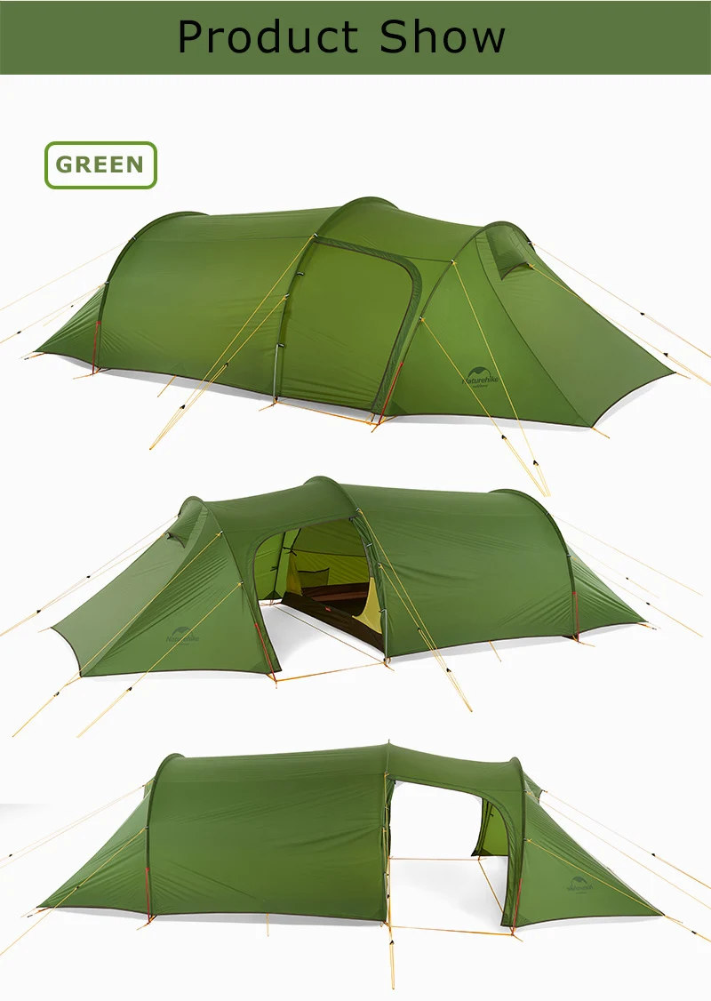NatureHike открытый кемпинг Opalus туннель палатка для 3-4 человек 4 сезона большой семейный тент природа поход палатка