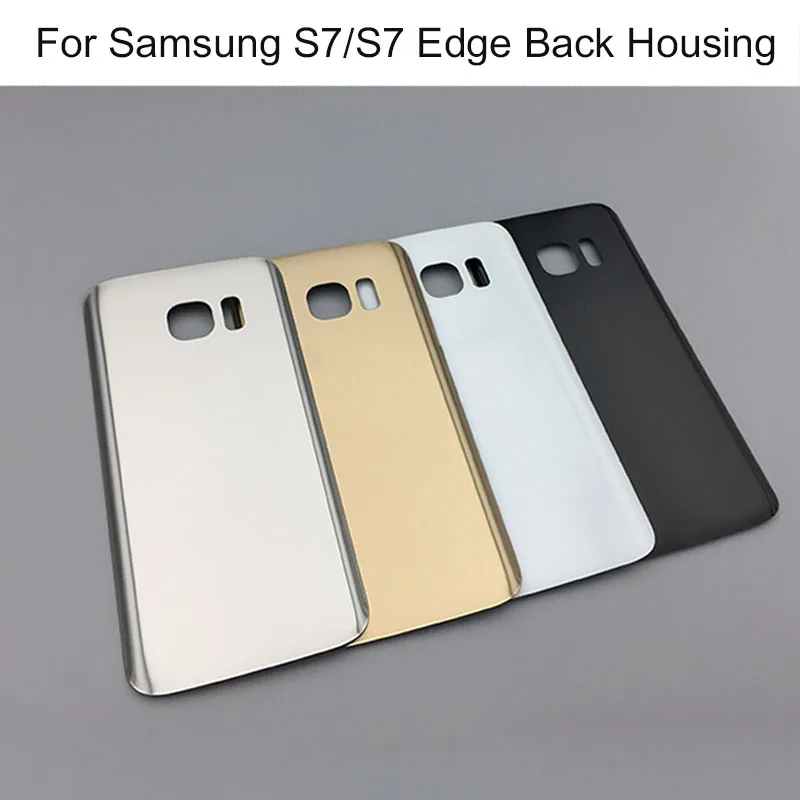 Стеклянная задняя крышка для Samsung Galaxy S7 G930F G930A Сменный Чехол аккумулятора edge
