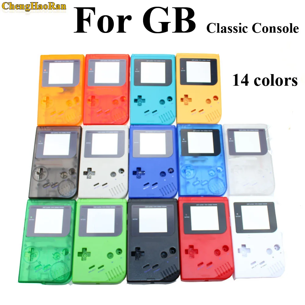 1set 14 colors available Game Replacement Case Plastic Shell Cover for Nintendo GB for Gameboy Classic Console Case full housing