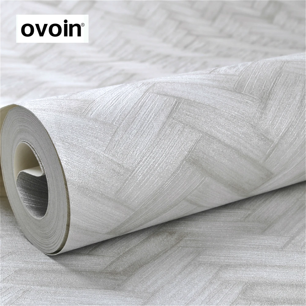 Bamboo Gray Silver Wallpaper Rolls Grey Vinyl Textured Wood Chevron