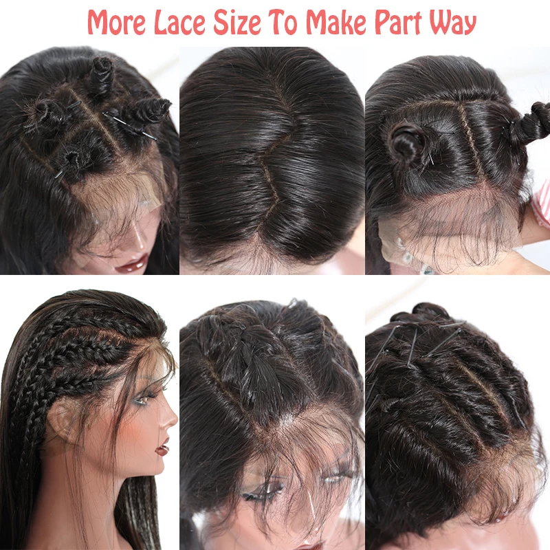 Transparent Lace Wigs Straight 360 Lace Frontal Wig Brazilian 13x6 Lace Front Human Hair Wigs Full HD Film Bob 