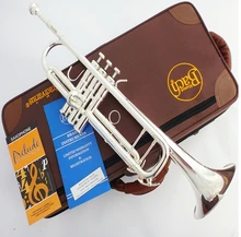High quality Bach Trumpet authentic Double Silver-plated TR-190GS B flat professional Trompete musical instruments Brass bugle