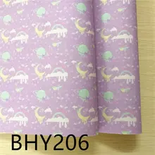 7,6*12 дюймов мультфильм печати искусственная кожа для DIY аксессуары BHY206